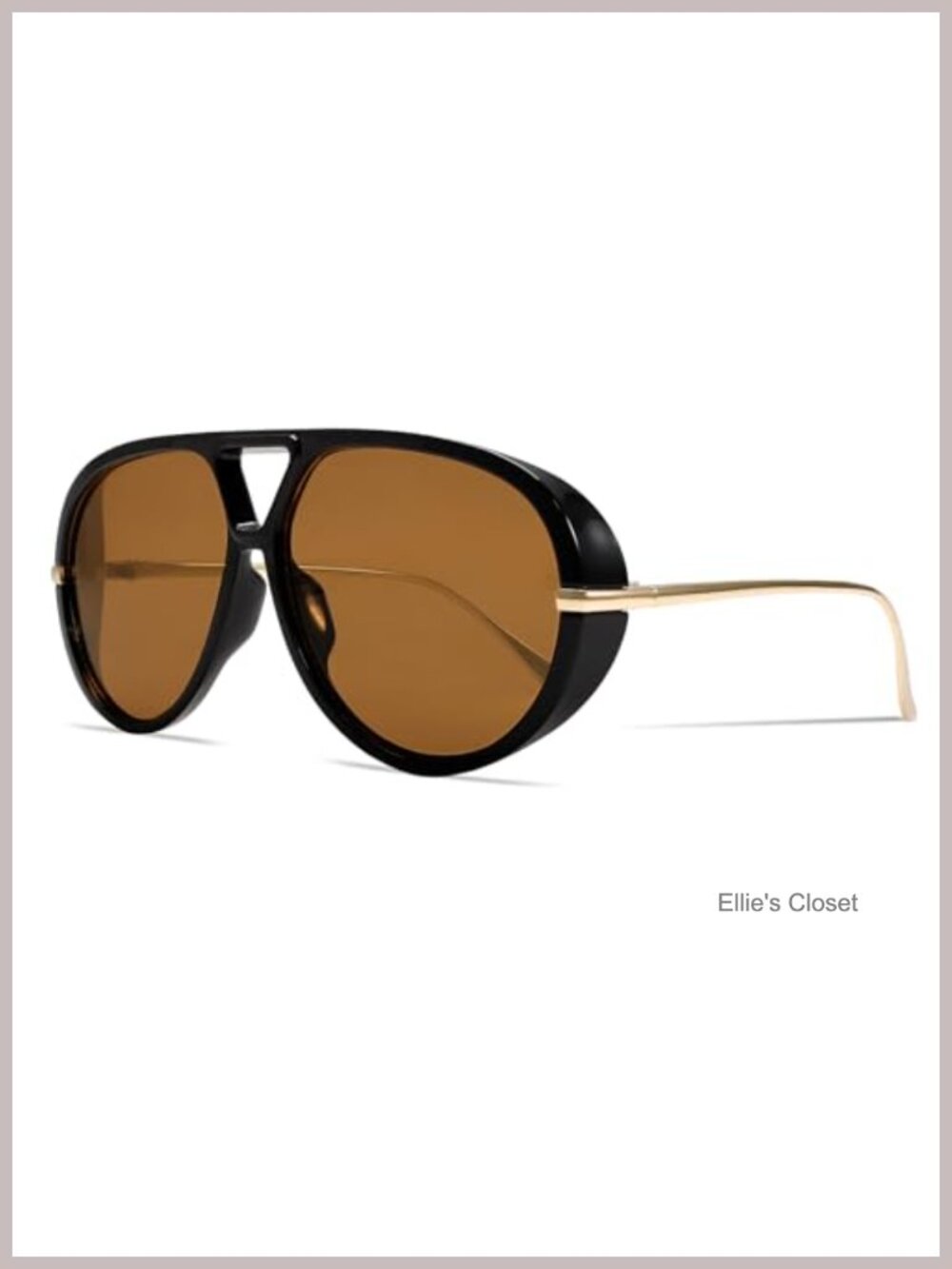 Oversized Retro Aviator Sunglasses Full-Frame Metal UV Protection Unisex